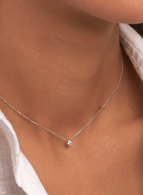 agatha锆石925银女高级感项链