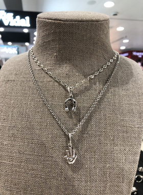 欧洲纯手工潮牌UNO DE 50情侣个性小众DIY自定义字母幸运数字项链