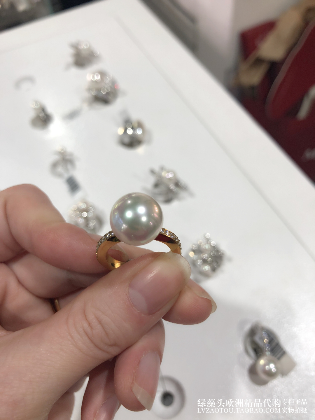 毫米珍珠戒指 12 金镶钻 18K 简约镀 MAJORICA 百年皇室 西班牙正品代购 毫米珍珠戒指 12 金镶钻 18K 简约镀 MAJORICA 百年皇室 西班牙正品代购