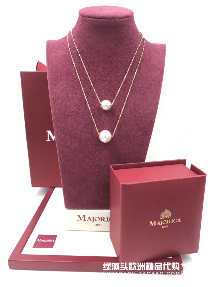 现货 西班牙百年皇室品牌MAJORICA经典款路路通镀18K金珍珠项链女 - 图2