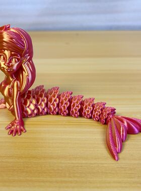 3D打印关节可动美人鱼 造型手办
