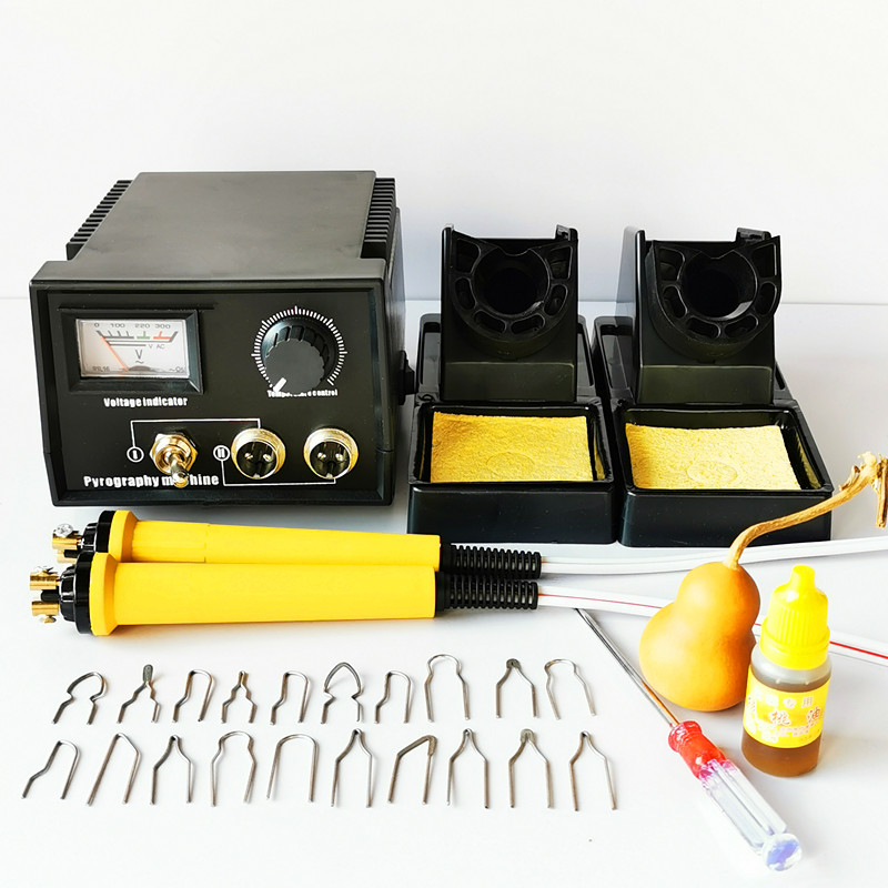 可调新款略者可调温笔工具木板宣纸电热烙笔电烫笔烫画葫芦烙画机 - 图1