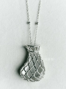 国现sasa同款La Serenidad福器项链镂空钱袋吊坠小众高级感长链