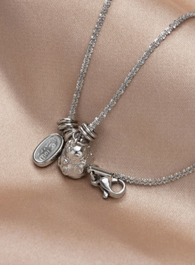 苏瑞瑞招财猫钛钢不掉色锁骨链