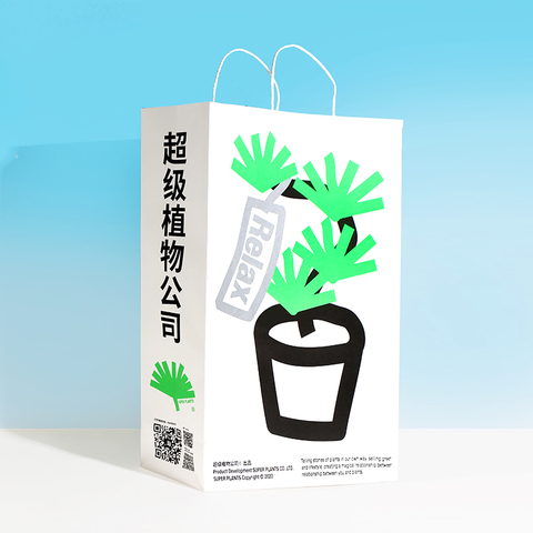 超级植物Gift超大礼物手提袋端午节送朋友送客户ins团购创意袋