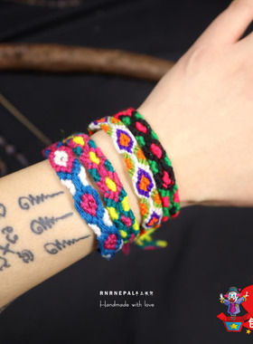 编织嬉皮复古波西米亚风饰品手绳