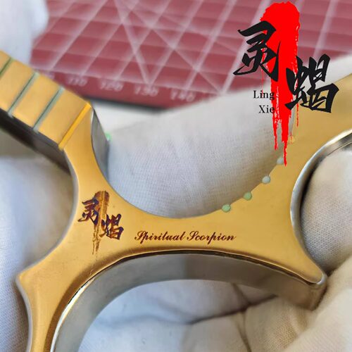 2026毛氏蝎子系列钛合金双卡缝高精准夜光专利新款灵蝎限量款弹弓 - 图1