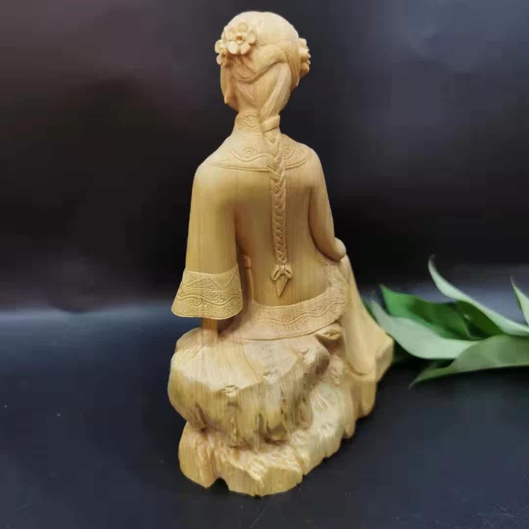 扇子美女  黄杨木,淘宝优惠券,粉丝福利购,淘宝优惠卷