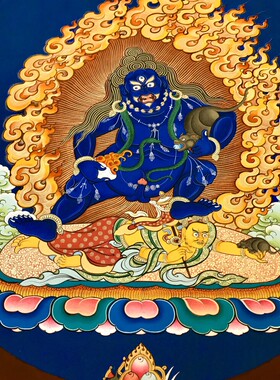 青海热贡亲工手绘梵巷唐卡装饰画