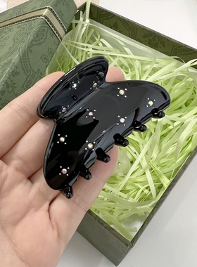 行货进口抓夹醋酸甜美镶砖鲨鱼夹