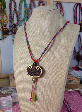 【菩提念心创手作】原创菩提香古法描金手工吉祥如意香牌 项链