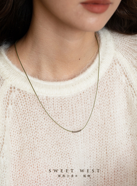 甜西士多抽绳金豆豆简约森系项链