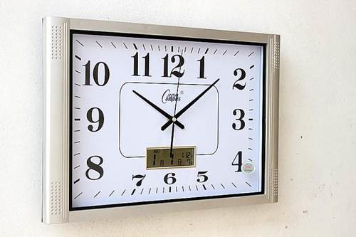 正品康巴斯客厅万年历挂钟创意钟表时尚静音时钟大挂表石英钟-图0