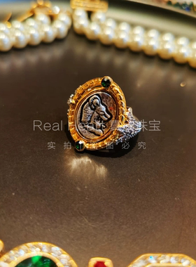 意大利中古风格饰品经典戒指女小众设计高级感手工精致独特气质