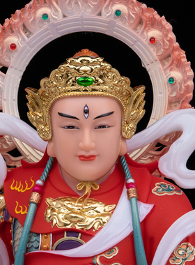 华光大帝马元帅汉白玉神像摆件