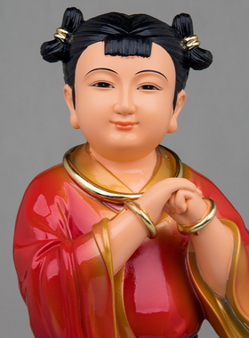 树脂复古金童玉女摆件