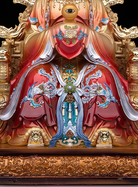 新款彩绘三霄娘娘神像摆件
