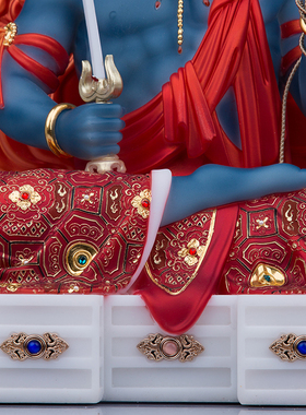 汉白玉祝福复古桌面不动明王摆件