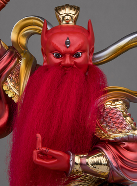 树脂平安复古桌面王天君摆件