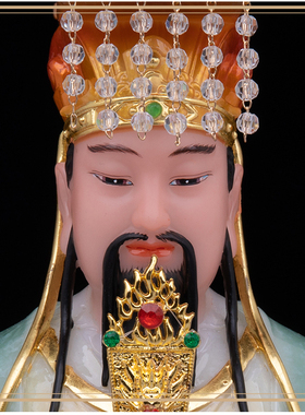 汉白玉彩绘四御大帝神像