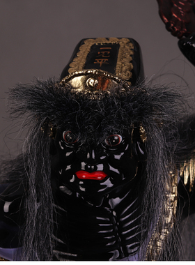 10/12/16寸黑白无常七爷八爷大二爷伯谢范将军 极彩树脂造像摆件