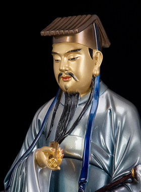 吕洞宾铜像八仙桌供奉摆件