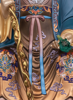 黄铜药王华佗孙思邈神像摆件
