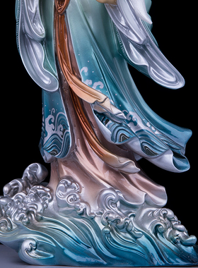 黄铜平安桌面孚佑帝君摆件