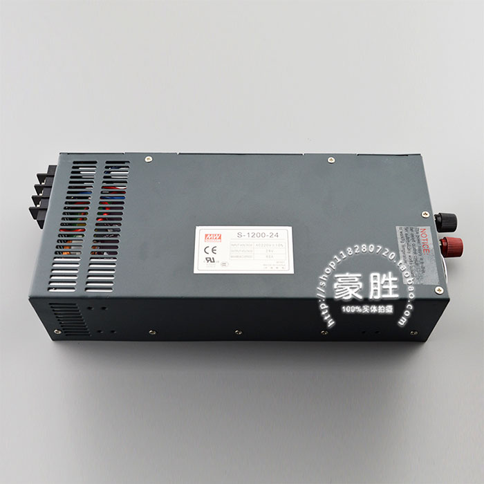 明伟工控大功率 开关电源S-1200W-24V50A/12V100A/48V 单组输出 - 图1