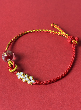 普陀山孕期好孕红绳孕妇求子手绳助孕备孕已孕手工编织手链女款