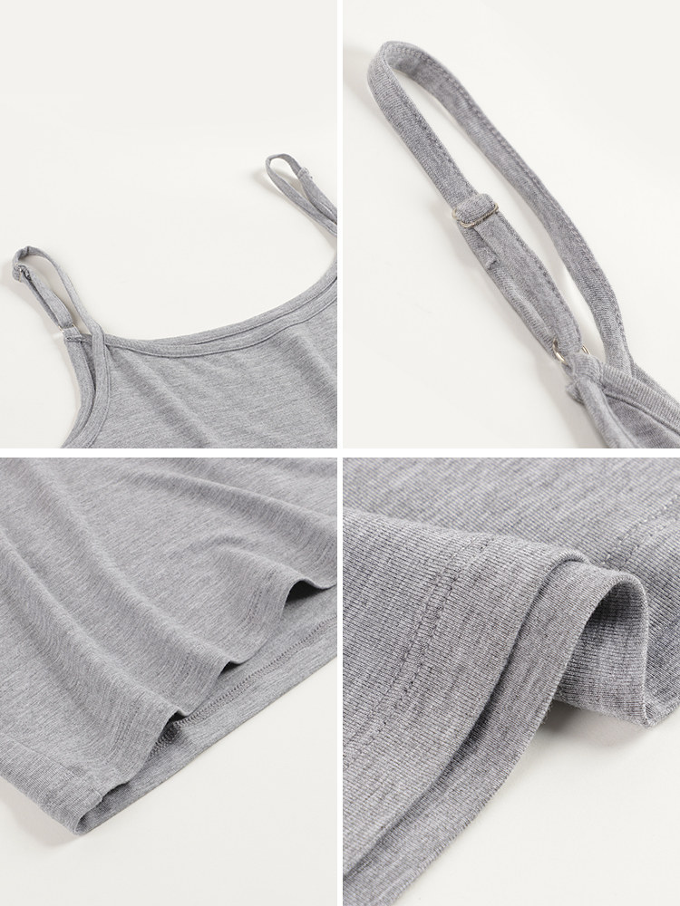 小吊带背心女打底短款莫代尔黑白修身上衣外穿内搭可调节薄高弹,淘宝优惠券,粉丝福利购,淘宝优惠卷