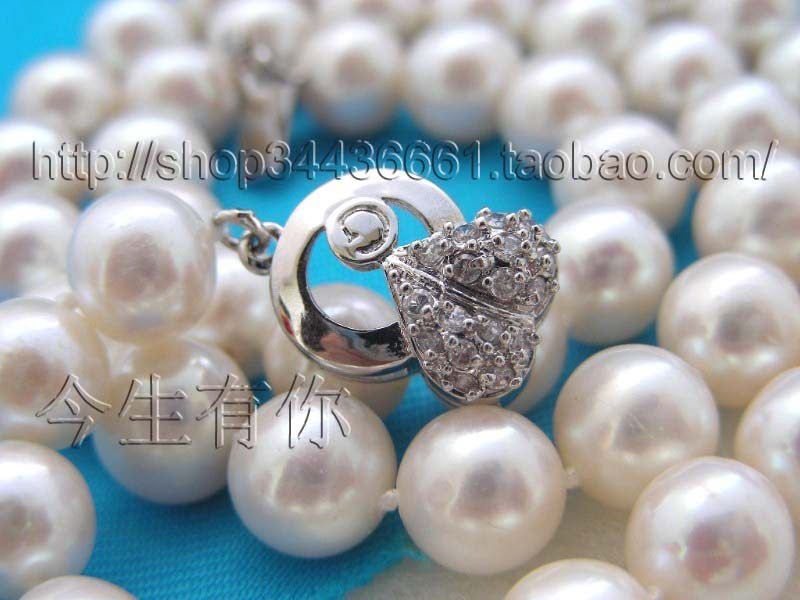 今生有你天然10mm白色珍珠项链正圆妈妈礼物颈饰女正品保真包邮,淘宝优惠券,粉丝福利购,淘宝优惠卷