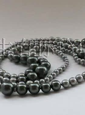 灰色贝珠长款配饰百搭毛衣链包邮