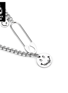 闪电潮牌中性钛钢项链礼盒装