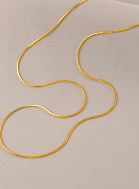 新款铜镀金女款项链百搭锁骨链