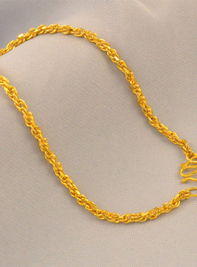 铜镀金经典麻绳女款手链