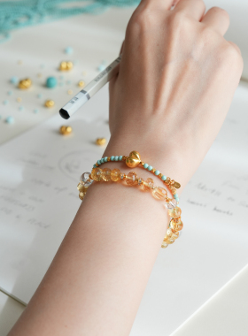 shannai原创天然原矿绿松石手串