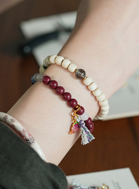 shannai原创生肖款天然朱砂手串