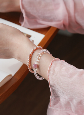 shannai原创天然白水晶多宝手串