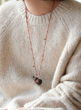 shannai原创天然沉香葫芦项链