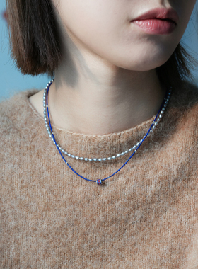 山萘shannai天然淡水灰珍珠项链