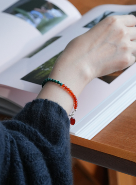 shannai原创青金石红玛瑙手串