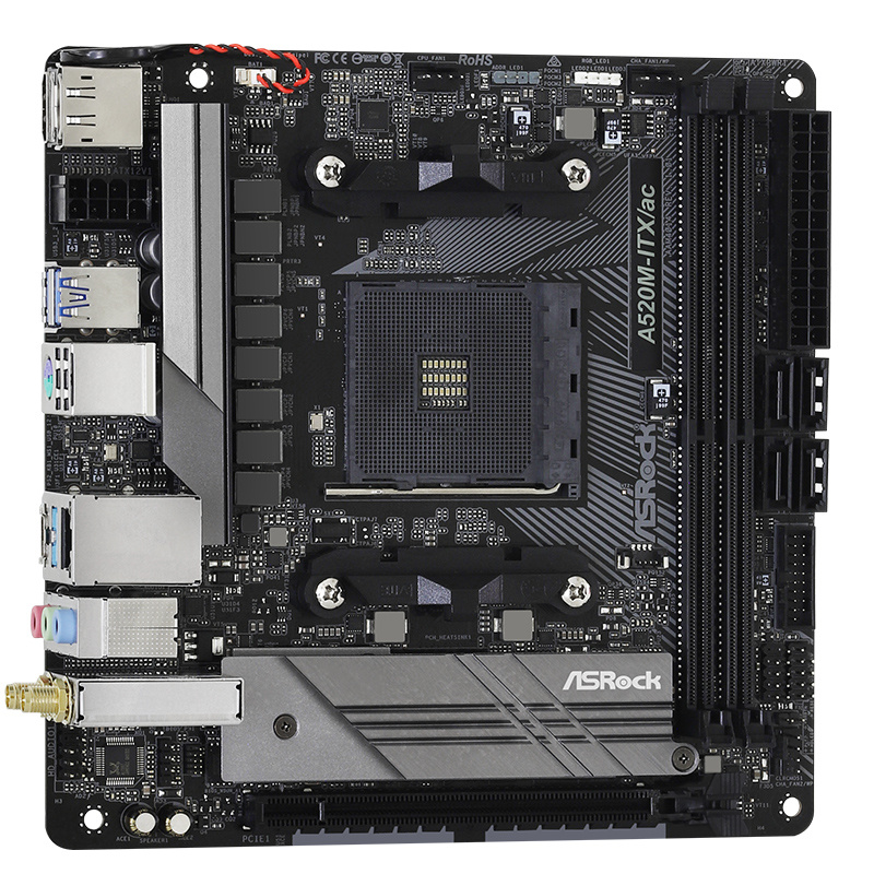 ASROCK/华擎科技 A520M-ITX/ac台式机主板支持 5500 5600G 5700X-图2