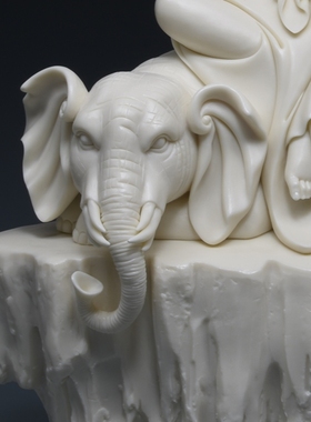 大师陶瓷限量版华严三圣普贤文殊菩萨释迦摩尼佛家居供奉摆设收藏