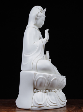 观音菩萨陶瓷塑像大师手作限量收藏工艺品书房客厅摆件装饰包邮