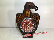 Antique Eagle Bell Hero Card Alarm Clock Handmade Bamboo Weave Function Normal < There Is Spot >