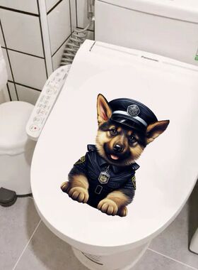 新款网红帅气警犬贴画家居室内