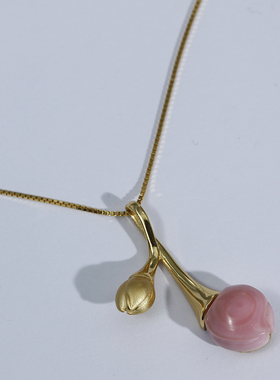 【苞项链925银厚镀真金天然