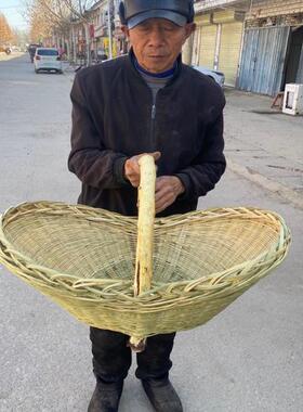 河南竹篮收纳手工编织竹筐老式家用鸡蛋竹子篮子水果篮纯手工手提