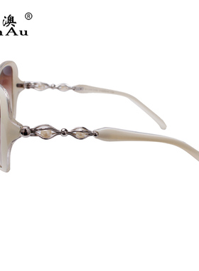 太阳镜女士舒适偏光蝶形偏光开车墨镜潮人显瘦白色框防晒大脸眼镜